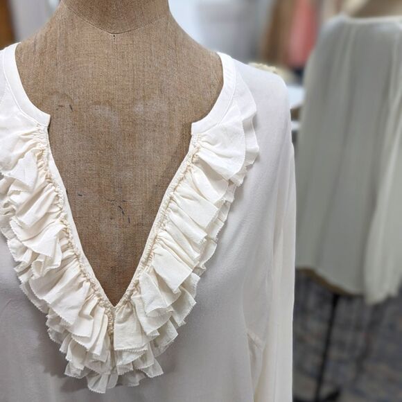 Ruffled Silk Blouse - Picture 3 of 8